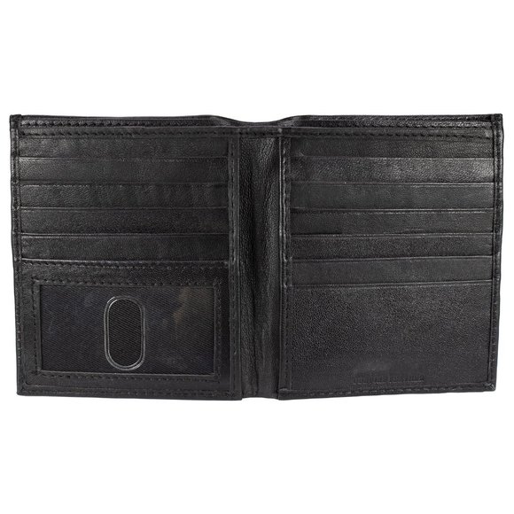 Men Lambskin Leather Long Wallet with Multi Card Holder, Black - Picture 7 of 10
